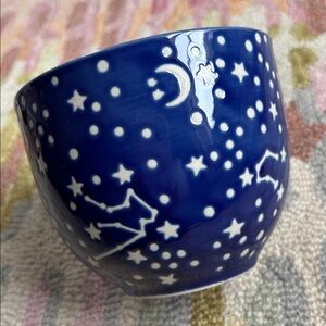Ramen Noodles Blue Constellation Bowl with Chopstick holder starry night vibes